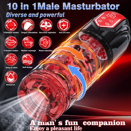 Automatic Male Rotate Mastubator Sucking Blowjob Machine Masturbation Cup Sex Toys Adult Goods for Men Masturbate Supplies