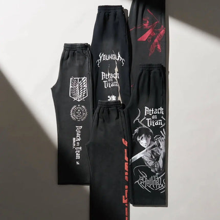 Hip Hop Attack on Titan Pants Men Baggy Popular Trouser Wide Leg Harajuku New Y2k Streetwear Casual Vintage Joggers Men Clothing