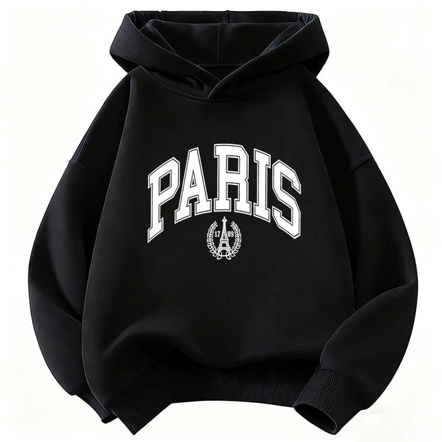 Y2k Fashion Paris Design Hoodie Kids Children's Sweatshirt Hoody for Boys Girls Autumn Spring Casual Hoodies