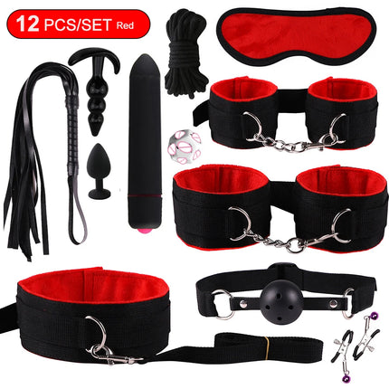 BDSM Kits Sex Bondage Vibrators Sex toys for Women Couples Adult 18 Handcuffs erotic accessories anal plug Dildo Sexy Toys Shop