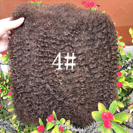 Gray Color 4C Afro Kinky Bulk Human Hair 50g/Pack for Dreadlock Extensions Loc Repair Braiding Twist Tight Afro Kinky Human Hair