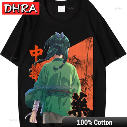 Anime Apothecary Diaries Crewneck T-Shirt Short Sleeve Maomao Tee Shirt Graphic Printed Casual Summer Unisex Tops Cute Clothing