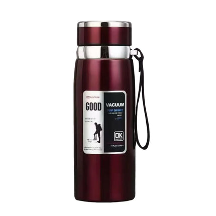 800/1000ml Sports Thermos Bottle Large Capacity Stainless Steel Portable Vacuum Flask Leak Proof with Hanging Rope