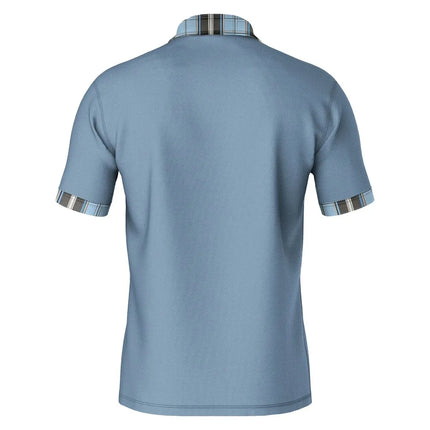 Summer Men's Golf Striped Pattern Polo Short-sleeved Polo Shirt Collar Shirt Business Casual Outdoor 3d Printed Geometric Polo