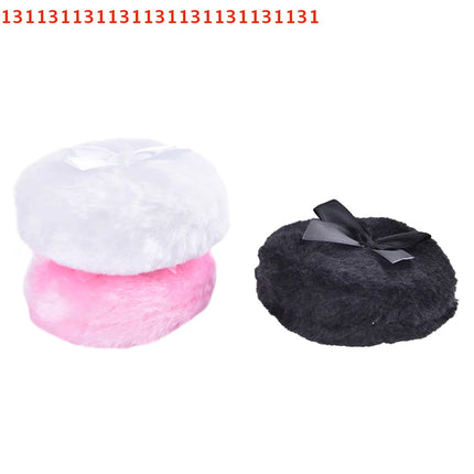 Professional Plush Bowknot round Makeup Sponge Soft Fluffy Loose Powder Puff Cute Foundation Cosmetic Beauty Tool