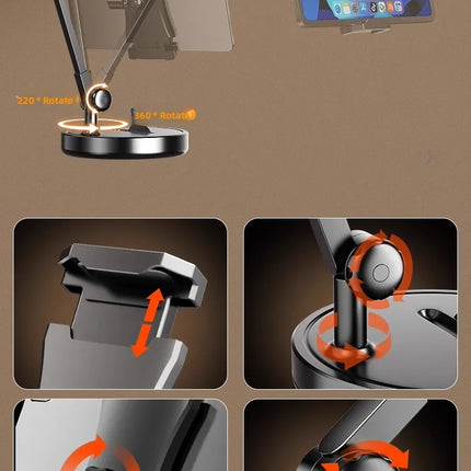 1Pcs Overhead Phone Stand Desktop Articulated Arm Holder for Live Streaming Video Recording Filming Multi-Angle Table Mount