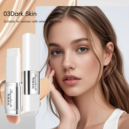 QIYUDUOLA 2in1 Color Changing Foundation Stick 13g LongLasting Concealer Pore Minimizing Lightweight Hydrating For Natural Look