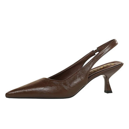 Banquet High Heels For Women Simple Slim Heels With Empty Pointed Toe Shoes With Tripping Temperament Fashionable Women's Shoes