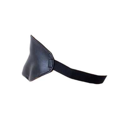 BDSM Bondage Leather Harness Eye Mask with Mystery Cover Nose Blindfold Goggles for Fetish Restrain Senses Adult Game Sex Toys