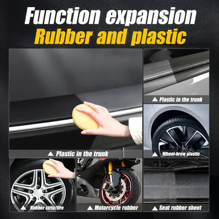 automotive plastic repair agent-interior and exterior plastic polishing wax, scratch repair anti-aging cream, suitable for tires