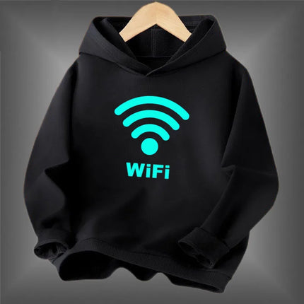 Young students Animal Spider Print clothes Fluorescent hoodie Boys Luminous long-sleeved Basic coat for Spring Autumn