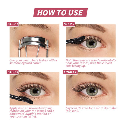 Super Waterproof Mascara 4D Mascara Thick Long Smudge-proof Plump Encrypted Long-lasting Curling Large Eye Makeup Makeup