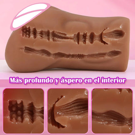 2 in 1 Pocket Pusssy for Men Silicone Vagina Anal 18 Realistic Masturbator Sex Toys for Sex Machine Jerkmate Adult Toys Sex Shop