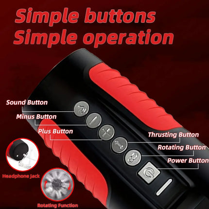 Telescopic Rotation Male Masturbator Vagina Masturbation Equipment Sex Toys for Men Goods for Adults Piston Automatic Mastubator