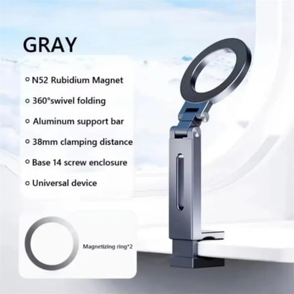 1pcs Adjustable Magnetic Phone Holder Travel Essentials Flexible Rotation Hands-Free Airplane Phone Mount Seat Phone Stand