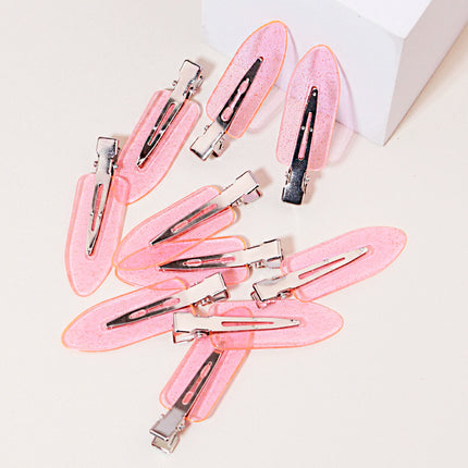 10pcs seamless fashion girl transparent hair clips, makeup facial accessory clips styling hair clips Special for real hair wigs