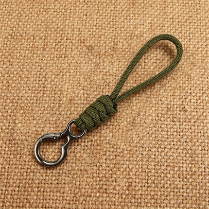 Outdoor Paracord Keychain with Trigger Snap Hook Hand-Woven Survival Camping Hiking Accessories for Car Keys Backpack EDC Gear