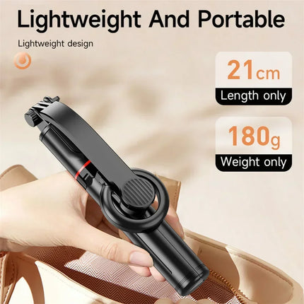 Magnetic Extendable Selfie Stick Tripod Holder Stand with Bluetooth Wireless Remote for Magsafe IPhone Android Portable Mount