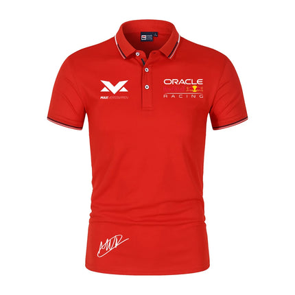 Red Bull 1 Driver Logo Racing Team Men Polo Shirt Summer Short Sleeve Male Polos T-shirt 2025 New Casual Men's Clothes Tops