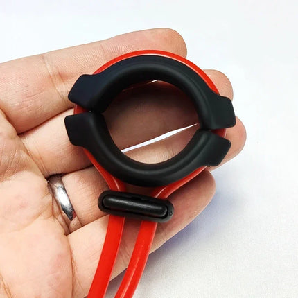 Reusable Penis Ring Scrotum Bondage Cock Ring Sex Toys For Men Chastity Cage Testicle Bondage Lock Ring Adult Sex Product Shop