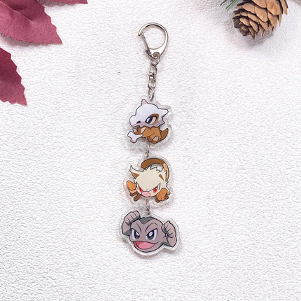 Pokémon Pikachu Bulbasaur Gengar Squirtle Car Keychain Accessories Acrylic Charms Pendant For Bag Key Holder Backpack Decoration