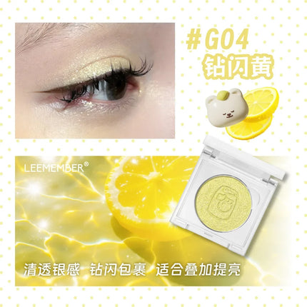 LEEMEMBER Lemon Hard Candy Dream Series Multi-purpose Cream Eyeshadow Highlighter Glitter Brightening Powder Contour Palette