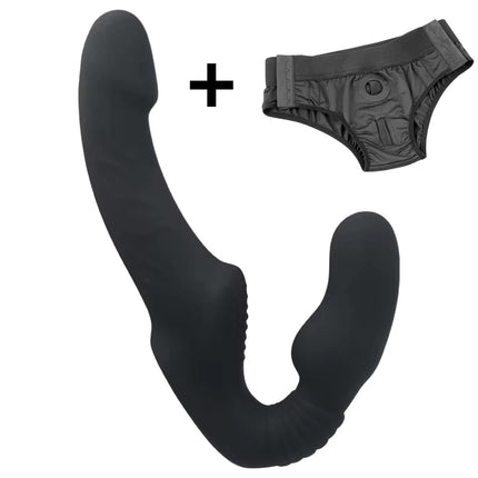 Strapless Strapon Dildo Vibrator Female Double Vibrating G Spot Stimulate Clitoris Anal Massager Adult Sex Toys For Women Couple