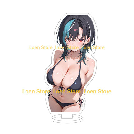 Hot game Anime sexy lingerie bikini girl student big ass big breasts bunny girl Anime Figure Acrylic stand desk ornament gift