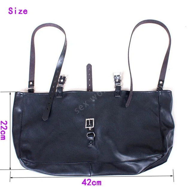 BDSM PU Leather Arm Binder Bondage Armbinder Restraint Straight Jacket Back Bag Slave Lockable Gloves Adult Role Playing Sex Toy