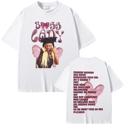 Rap Singer Theodora MEGA BBL Album Graphic T-shirt, Fan Gift Printed T-shirt, Women's Casual Street Style