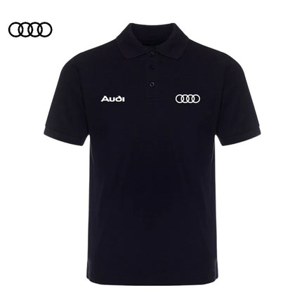 Audi Summer Light Luxury Polo Shirt Trend New Cotton Men's and Women's New Plus Size T-shirt Y2K Loose Casual Short Sleeved Top