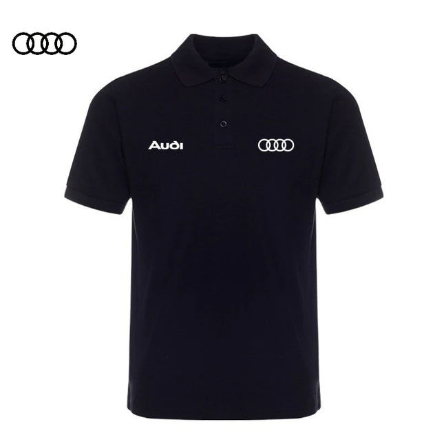 Audi Summer Light Luxury Polo Shirt Trend New Cotton Men's and Women's New Plus Size T-shirt Y2K Loose Casual Short Sleeved Top