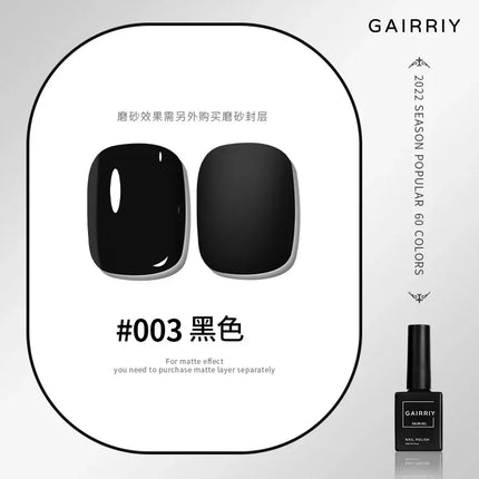 Gairriy 15ml Gel Nail Polish 60 Colors Glitter Soak Off UV LED Semi-Permanent Varnish Nail Art Salon Nail Polish Free Shipping