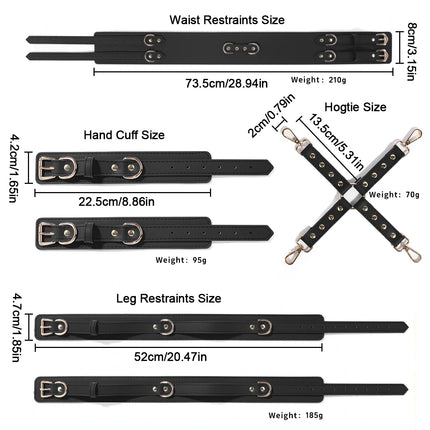 BDSM Bondage Wrist Leg Waist Restraints with Hogtie Kinky Bondage Gear SM Harness for Couples Sex Role Play Games Fetish Toys