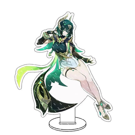 Genshin lmpact Anime Figure Acrylic Stand Lauma Flins Aino Ineffa Model Plate 1pc Desk Decor Standing Sign Game Fans Gifts Key