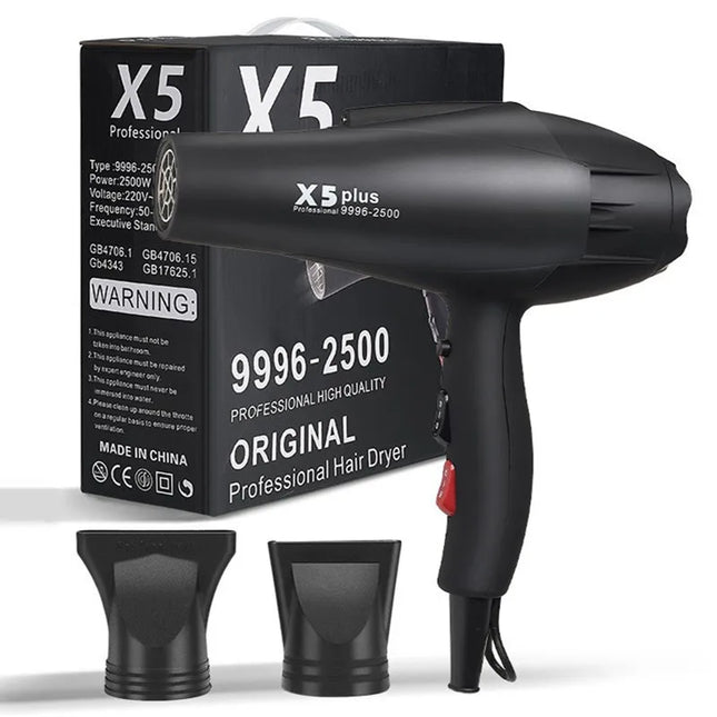 X5/X6 Plus New Negative Ion Hair Dryer 2400W High Power Strong Wind Speed Dryer Home Electric Hair Dryer Gift Box Packaging