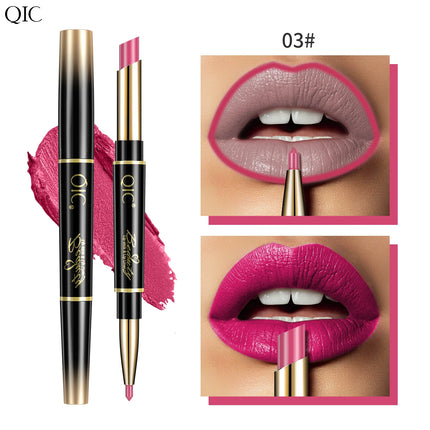 2 IN 1 Lip Liner Waterproof Matte Lipstick Pencil Sexy Red Long Lasting Lipliner Makeup Cosmetics