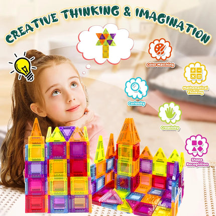 Magnetic Building Blocks Construction Sets Mini Size DIY Montessori Sensory Educational Magnets Toys For Boys Girls Kids Gift
