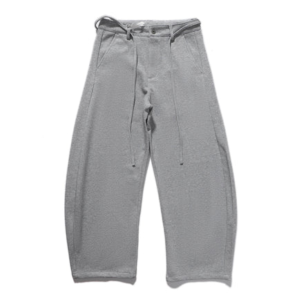 Men's Grey Wide Leg Sweat Pants Casual Drawstring Waist Baggy Curved Sweatpants Streetwear Vintage Barrel Pants Oversized