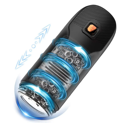 Automatic Male Masturbator Male Sex Toys with 9 Thrusting & 9 Rotating Modes Pocket Pussy Sex Machine Electric Thrusting Cup