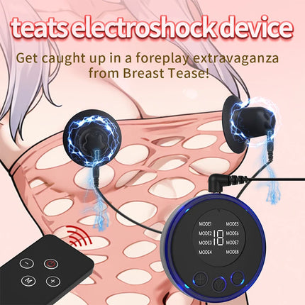 Electric Shock Pulse Nipple Sucker Enlarger Nipple Clamp Vacuum Stimulate Breast Enlarger SM Adult Orgasm Sex Toys For Women Gay