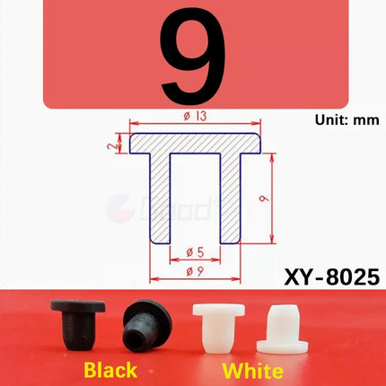 Black Silicone Rubber Hollow Stopper Plug Sealing Hole Caps Dust Plugs Pipe Tube Inserts Bungs Blanking End Cap