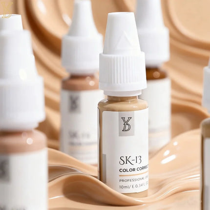 YDPMU 10ML Skin Camouflage Pigment Semi Permanent Makeup Tattoo Ink for Scar Vitiligo Stretch Mark Conceal Restore Skin Tones
