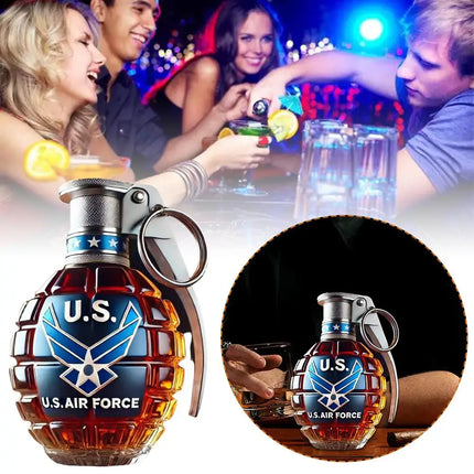 Military Hand Whiskey Bottle Engraved Hand Shape Whiskey Glass For Bar Office Home Decor Wine Cocktail Bottle Statue Decoration