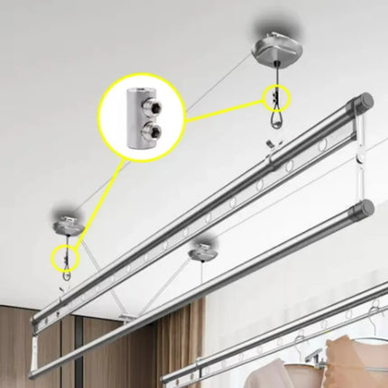 1/2mm Steel Wire Rope Clamp Stainless Steel Double Holes Metal Copper Clip Adjustable Screws Fastener Hardware Sling Tools