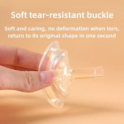 Liquid Silicone Nipples Pacifier Baby Bottle Replacement Head Drinking Head Straw Can Put Gravity Ball 100% Bpa Free