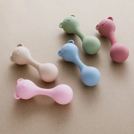 Silicone Baby Rattle Toy Food-grade Baby Teething Tape The Cartoon Bear Shakes The Music Toy Babies' Sensory Touch Toy Baby Gift