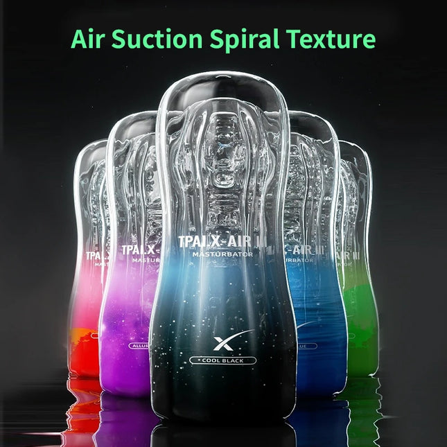 Male Masturbator Aircraft Cup Powerful Vacuum Suction Transparent Soft Vagina Anal Pocket Pussy Penis Exercise Sex Toys Men 18+