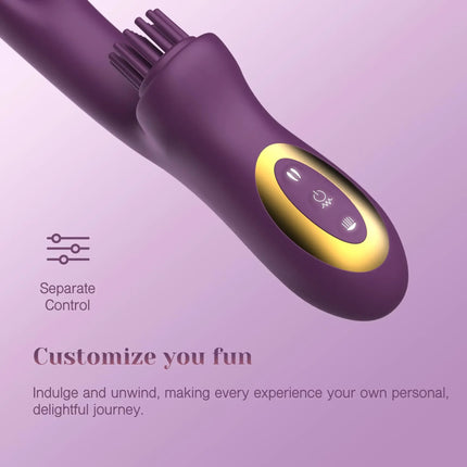 Y-Pao Rabbit Vibrador for Women 3-in-1 G-Spot Clitoral Stimulation Adult Sex Toys Tickling Come-Hither Motion Female Masturbator