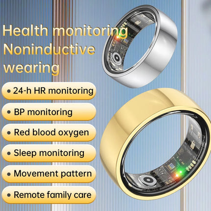 New 5ATM Smart Ring GPS Tracker Heart Rate Blood Pressure Sleep Monitor BT Call Sport Mode Smart Ring Men Women For Android IOS